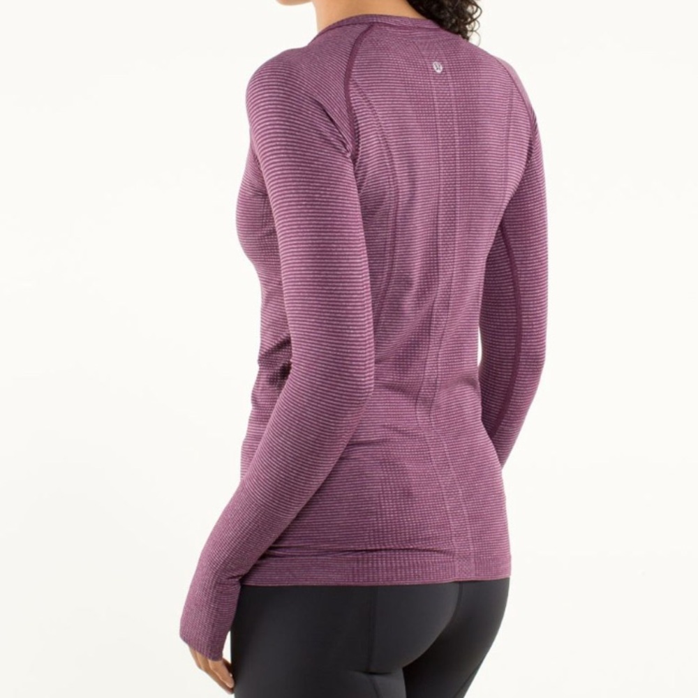 Lululemon Swiftly Tech Long Sleeve Heathered Plum Size 4 Style W3539S